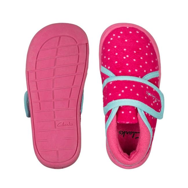 Pantofole Ragazzo Clarks Holmly Rest Kid Rosa | CLK429YOC